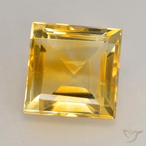3.43ct 天然 ゴールド シトリン, 四角形, VS