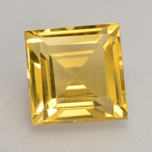 3.72カラットの天然ゴールデンシトリン（8.9×8.8 mm・四角）