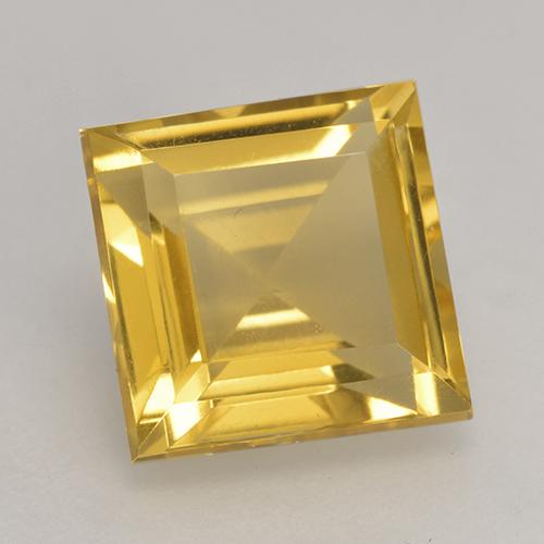 3.72カラットの天然ゴールデンシトリン（8.9×8.8 mm・四角）