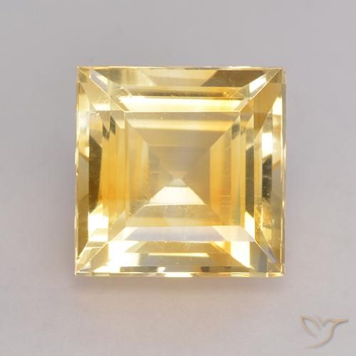 4.13ct 天然 ゴールドオレンジ シトリン, 四角形, VS