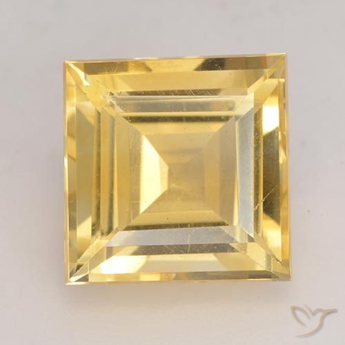 3.14ct 天然 ゴールド シトリン, 四角形, VS