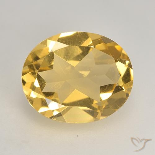 3.28ct 天然 ゴールド シトリン, 楕円形, VVS-VS