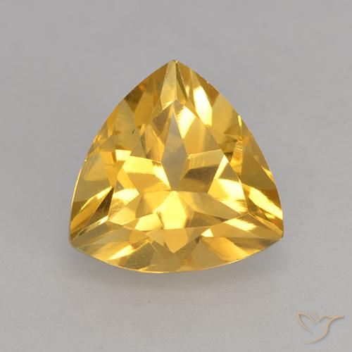 2.26ct 天然 ミディアムゴールド シトリン, トリリオン, VVS-VS