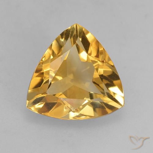 2.47ct 天然 濃いゴールデンオレンジ シトリン, トリリオン, VVS-VS