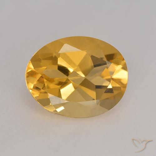 3.14ct 天然 オレンジゴールド シトリン, 楕円形, VVS-VS