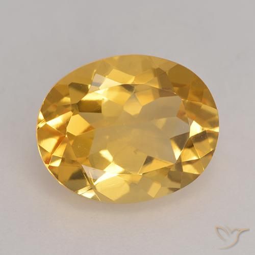 3.17ct 天然 オレンジゴールド シトリン, 楕円形, VVS-VS