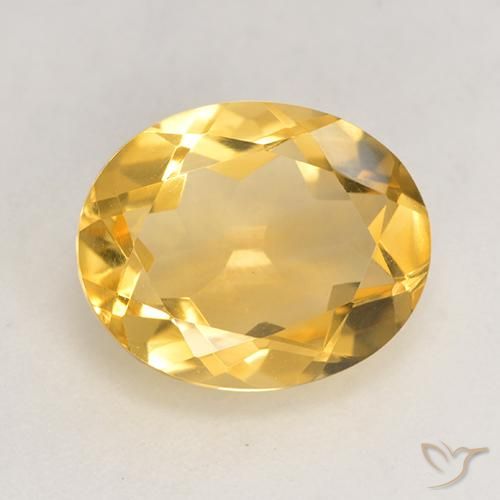 3.06ct 天然 ミディアムゴールド シトリン, 楕円形, VVS-VS