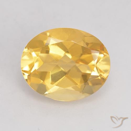 3.43ct 天然 ゴールドオレンジ シトリン, 楕円形, VVS-VS