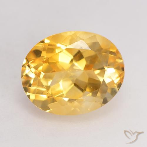 4.00ct 天然 ミディアムゴールド シトリン, 楕円形, VVS-VS