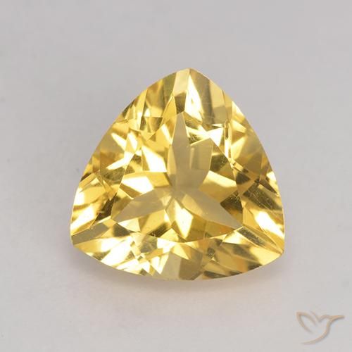 2.13ct 天然 ミディアムゴールド シトリン, トリリオン, VS
