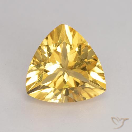 2.06ct 天然 ミディアムゴールド シトリン, トリリオン, VS