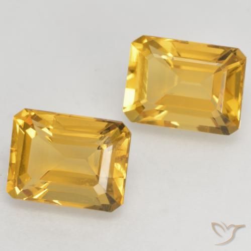 Shop natural 3.35ct 明るいゴールド シトリン gems, 八角形 / エメラルドカット, from ブラジル at GemSelect. In stock, global shipping!