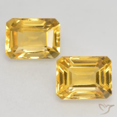 Shop natural 3.20ct 明るいゴールド シトリン gems, 八角形 / エメラルドカット, from ブラジル at GemSelect. In stock, global shipping!