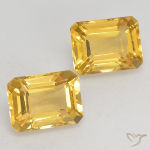 Shop natural 3.20ct 明るいゴールド シトリン gems, 八角形 / エメラルドカット, from ブラジル at GemSelect. In stock, global shipping!