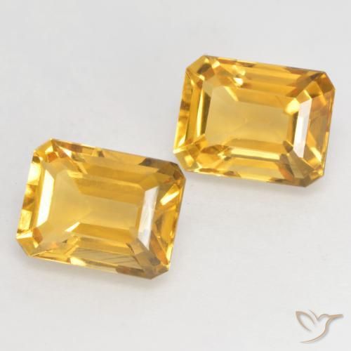 Shop natural 3.33ct 濃いゴールド シトリン gems, 八角形 / エメラルドカット, from ブラジル at GemSelect. In stock, global shipping!