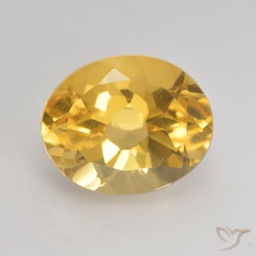 3.68ct 天然 ゴールド シトリン, 楕円形, VVS-VS