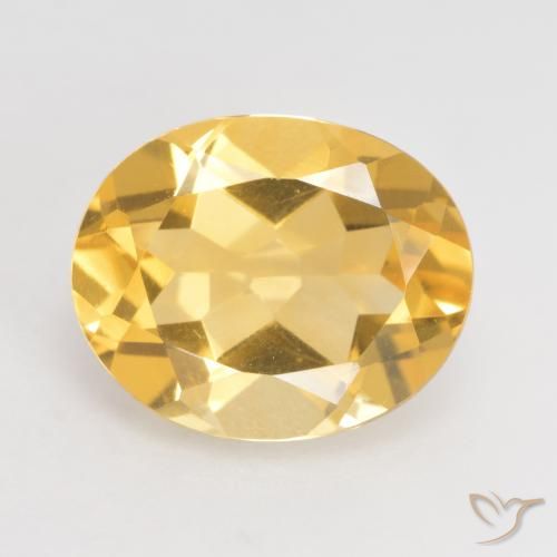 3.13ct 天然 ゴールド シトリン, 楕円形, VVS-VS