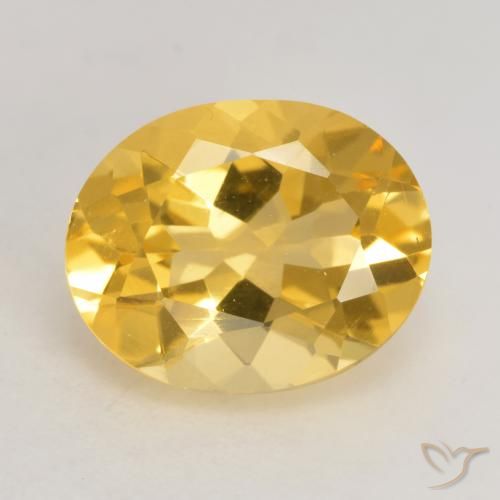 2.94ct 天然 ゴールド シトリン, 楕円形, VVS-VS