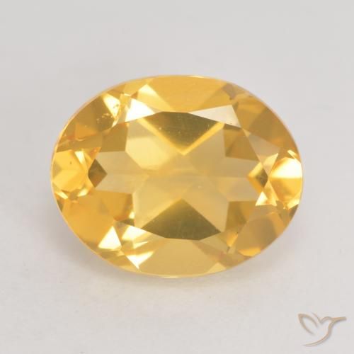 3.24ct 天然 明るいゴールド シトリン, 楕円形, VVS-VS