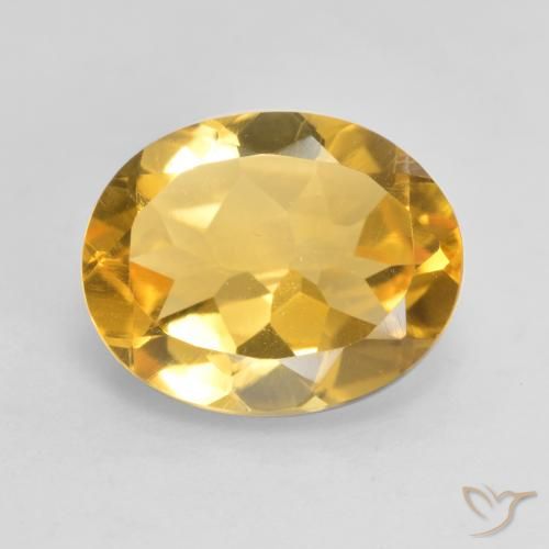 3.06ct 天然 濃いゴールデンオレンジ シトリン, 楕円形, VVS-VS