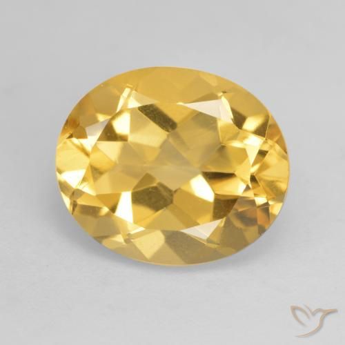 3.63ct 天然 濃いゴールデンオレンジ シトリン, 楕円形, VVS-VS