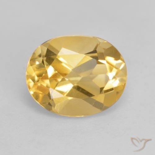 3.21ct 天然 ミディアムゴールド シトリン, 楕円形, VVS-VS