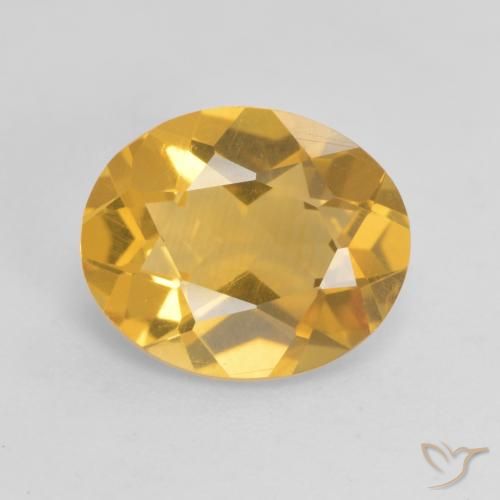 2.78ct 天然 ミディアムダークゴールデン シトリン, 楕円形, VS