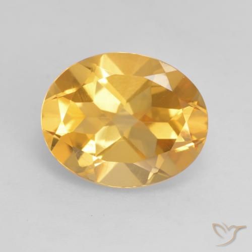 3.17ct 天然 明るいゴールド シトリン, 楕円形, VVS-VS