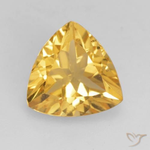 2.05ct 天然 ミディアムゴールド シトリン, トリリオン, VVS-VS