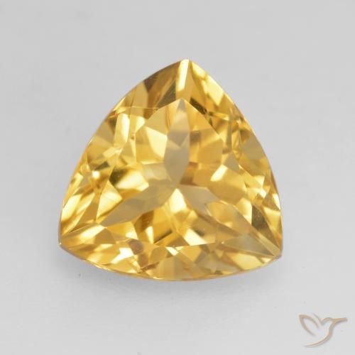 2.29ct 天然 ミディアムゴールデン シトリン, トリリオン, VVS-VS