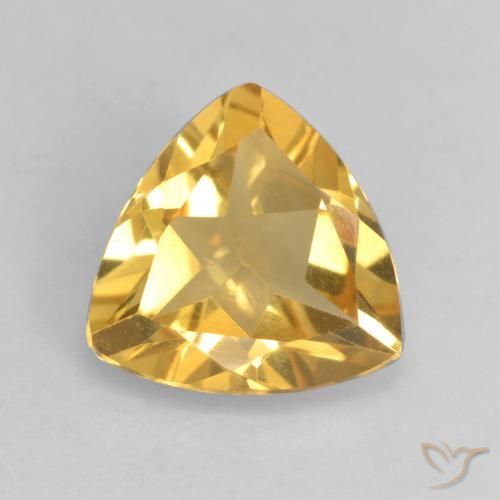 1.96ct 天然 ミディアムゴールデン シトリン, トリリオン, VVS-VS