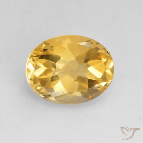 1.83ct 天然 ミディアムゴールデン シトリン, 楕円形, VVS-VS