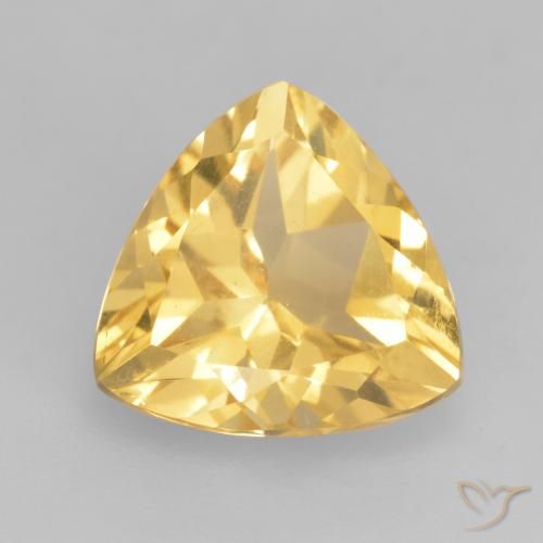 2.34ct 天然 ミディアムゴールド シトリン, トリリオン, VVS-VS