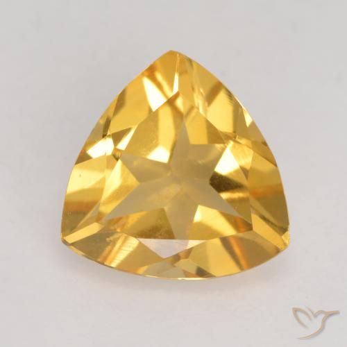 1.77ct 天然 ミディアムダークゴールデン シトリン, トリリオン, VVS-VS