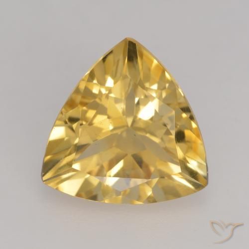 2.15ct 天然 ミディアムゴールド シトリン, トリリオン, VVS-VS