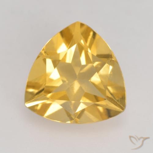 2.15ct 天然 ミディアムゴールデン シトリン, トリリオン, VVS-VS
