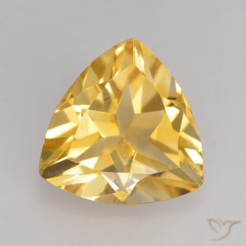 2.14ct 天然 明るいゴールド シトリン, トリリオン, VVS-VS