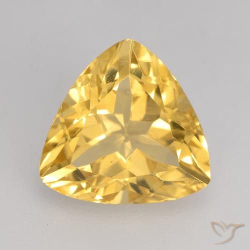 2.34ct 天然 ミディアムゴールド シトリン, トリリオン, VVS-VS