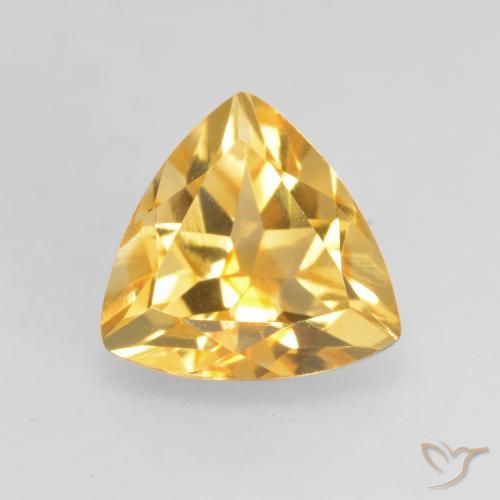 1.17ct 天然 ミディアムゴールド シトリン, トリリオン, VVS-VS