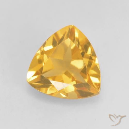 1.14ct 天然 ミディアムゴールド シトリン, トリリオン, VVS-VS