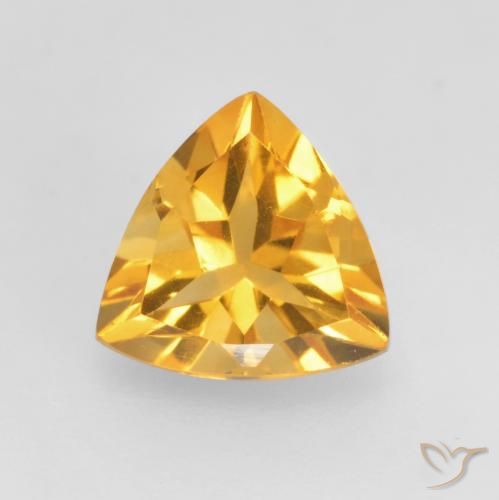 1.02ct 天然 ゴールドオレンジ シトリン, トリリオン, VVS-VS