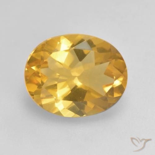 3.12ct 天然 オレンジゴールド シトリン, 楕円形, VVS-VS