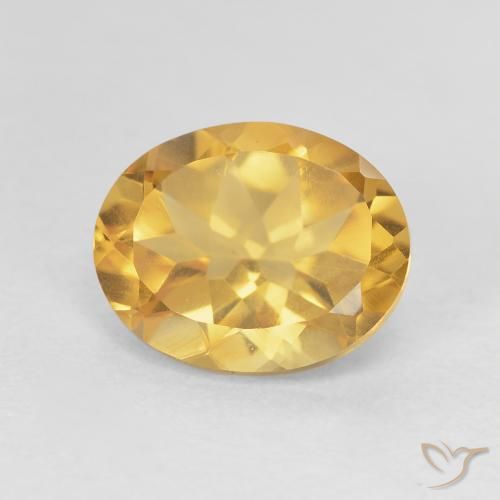 3.23ct 天然 明るいゴールド シトリン, 楕円形, VVS-VS
