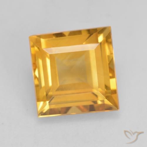 1.74ct 天然 ダークゴールデン シトリン, 四角形, VVS-VS