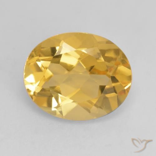 3.34ct 天然 ゴールドオレンジ シトリン, 楕円形, VVS-VS