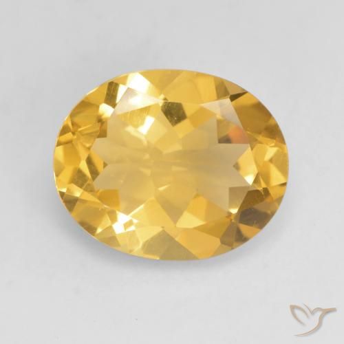 3.00ct 天然 明るいゴールド シトリン, 楕円形, VVS-VS