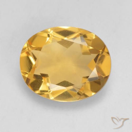 2.89ct 天然 濃いゴールデンオレンジ シトリン, 楕円形, VVS-VS