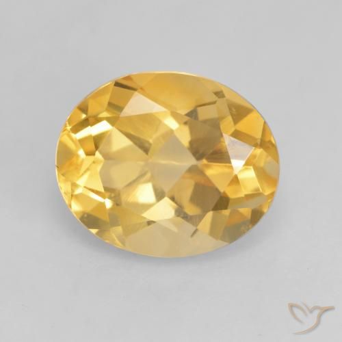 3.42ct 天然 明るいゴールド シトリン, 楕円形, VVS-VS
