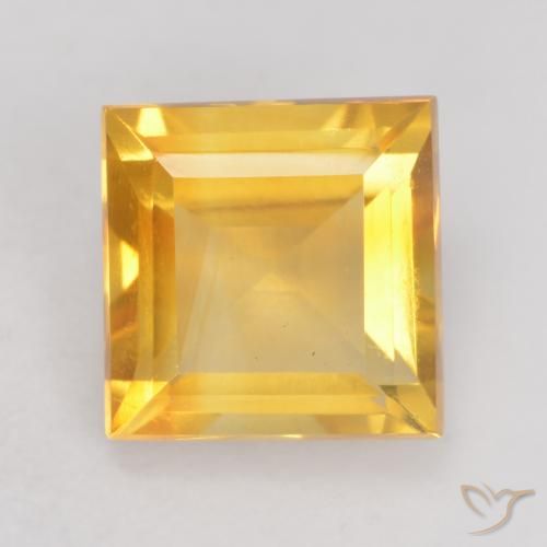 1.57ct 天然 明るいゴールド シトリン, 四角形, VVS-VS