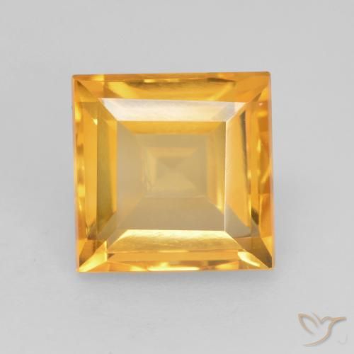 1.84ct 天然 ダークゴールデン シトリン, 四角形, VVS-VS